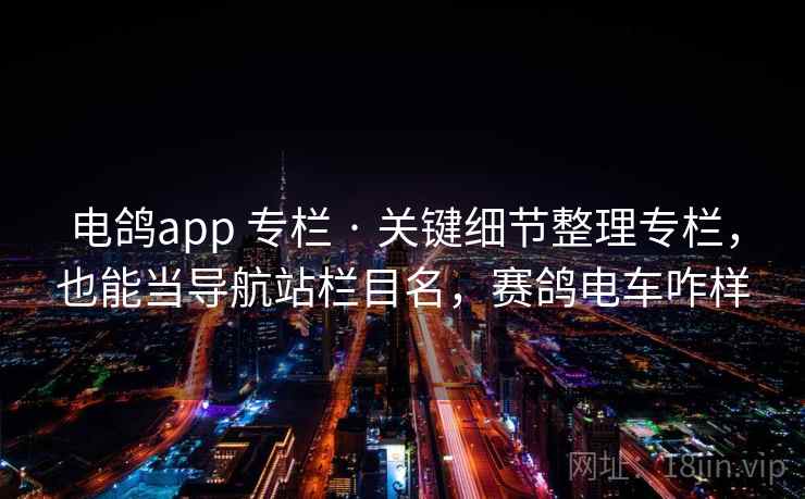 电鸽app 专栏 · 关键细节整理专栏，也能当导航站栏目名，赛鸽电车咋样