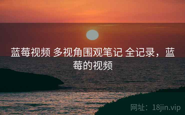 蓝莓视频 多视角围观笔记 全记录，蓝莓的视频