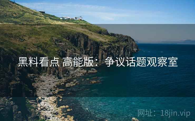 黑料看点 高能版：争议话题观察室